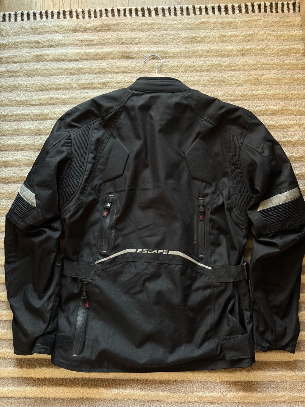 Motorcycle Men's Black Textile Riding Jacket - Picture 2 of 5
